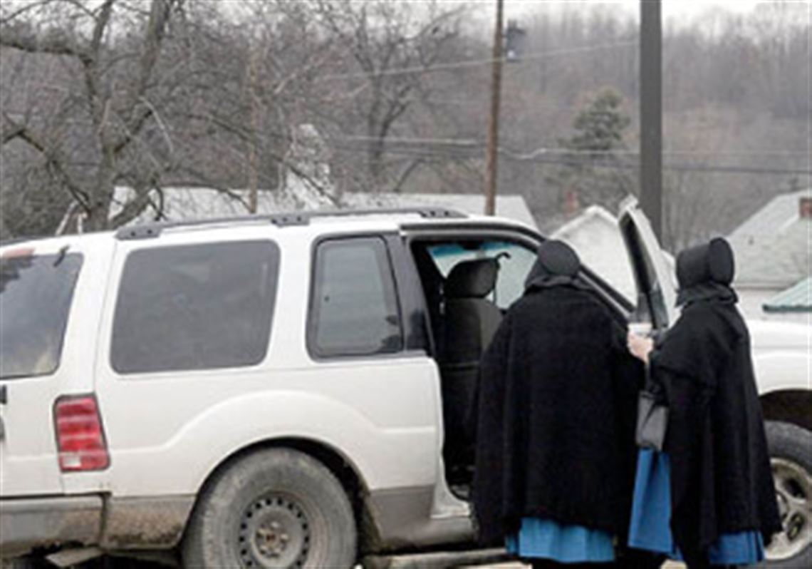 Bonnie Huzinec, 56, is an outspoken neighbor of Amish families near Luthersburg, Pa., who provides transportation to the Amish families in her area.