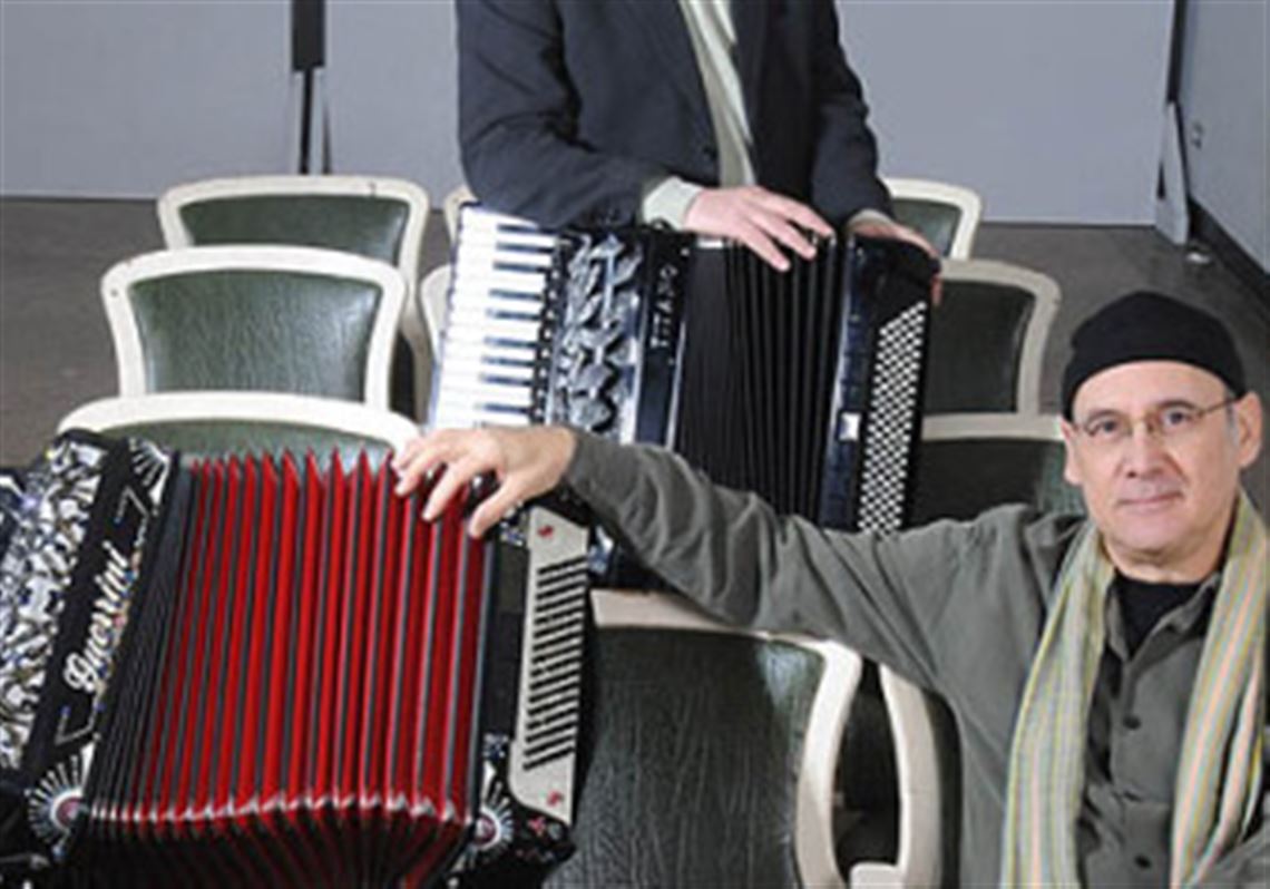 Alan Bern, left, and Guy Klucevsek will show a whole new side to accordion music on Friday at The Warhol.