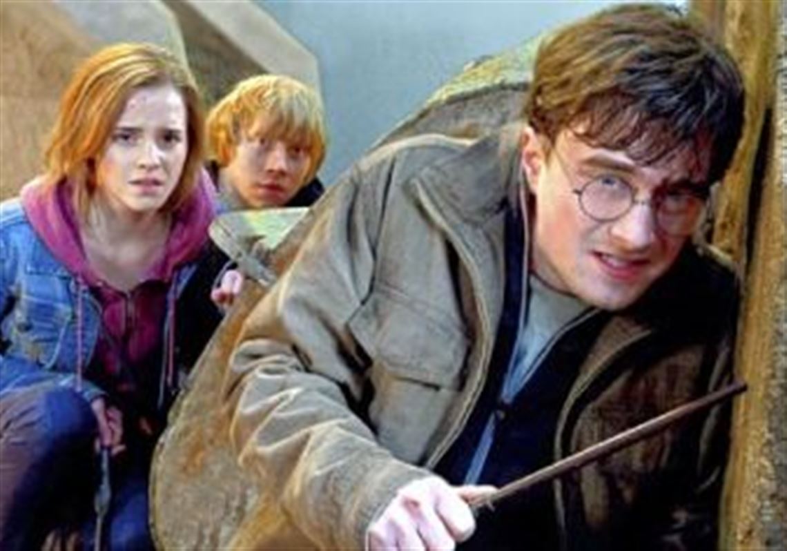 From left, Emma Watson as Hermione Granger, Rupert Grint as Ron Weasley, Daniel Radcliffe as Harry Potter  in "Harry Potter and the Deathly Hallows -- Part 2.
