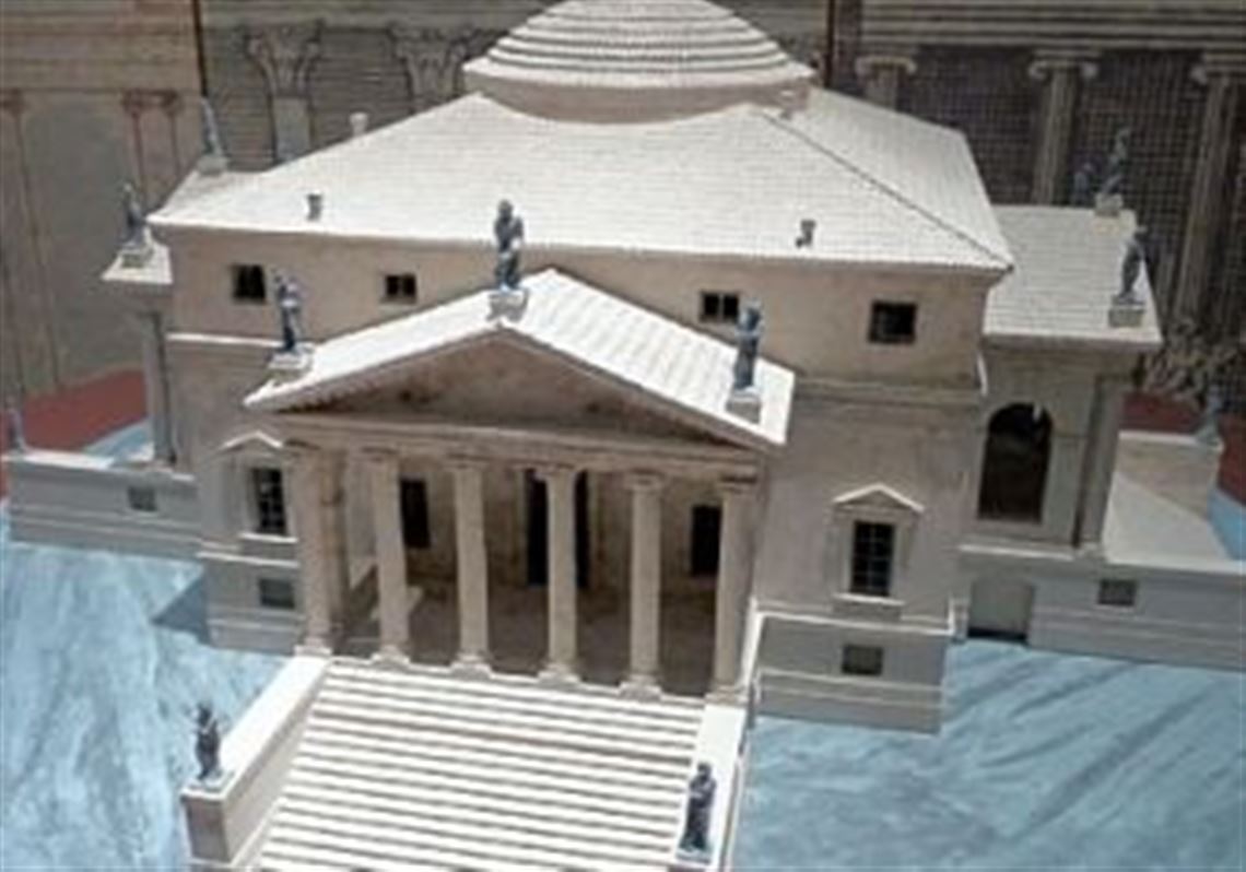 Timothy Richards' plaster model of the Villa Rotonda, Vicenza.