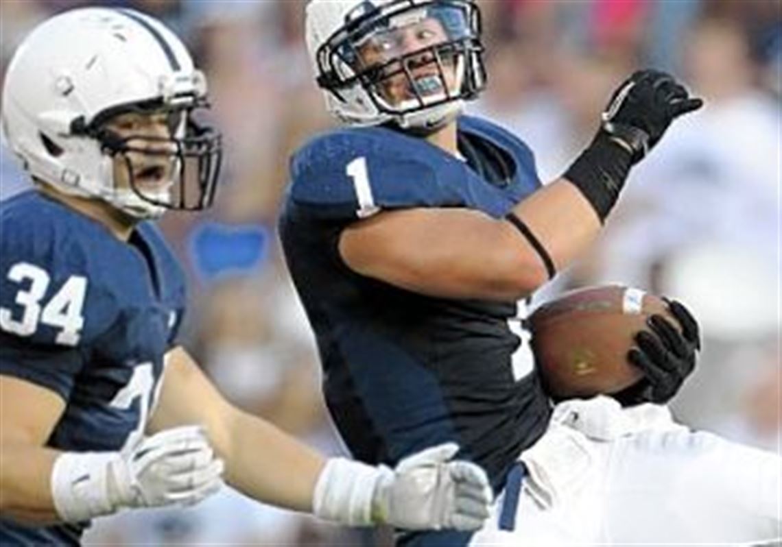 Penn State safety Nick Sukay makes one of two interceptions by the Nittany Lions Saturday.