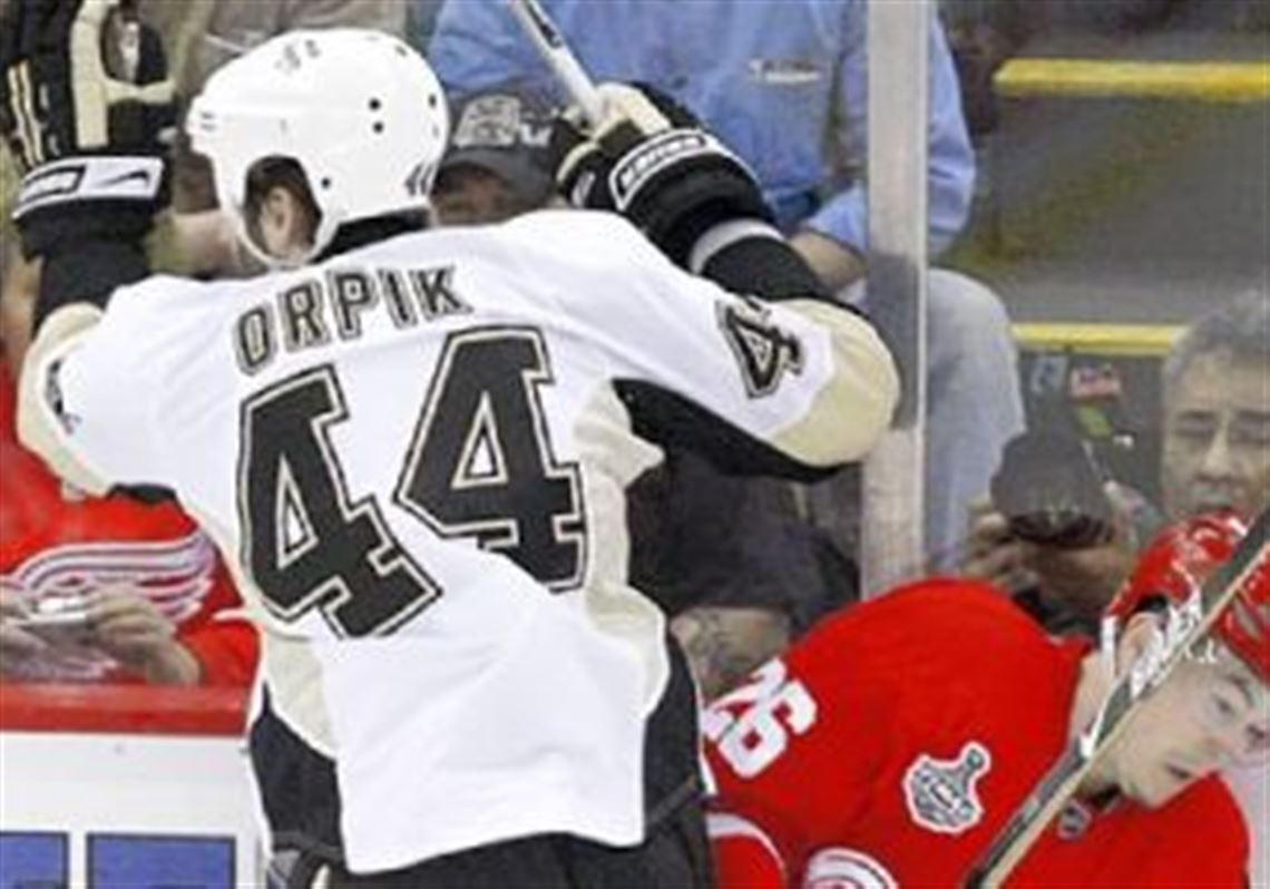 Defenseman Brooks Orpik leads the Penguins with 72 hits.
