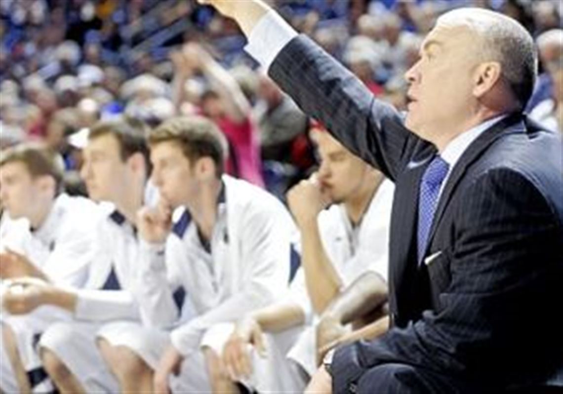 Penn State coach Pat Chambers directs his players in Sunday's win against New Hampshire at Bryce Jordan Center.