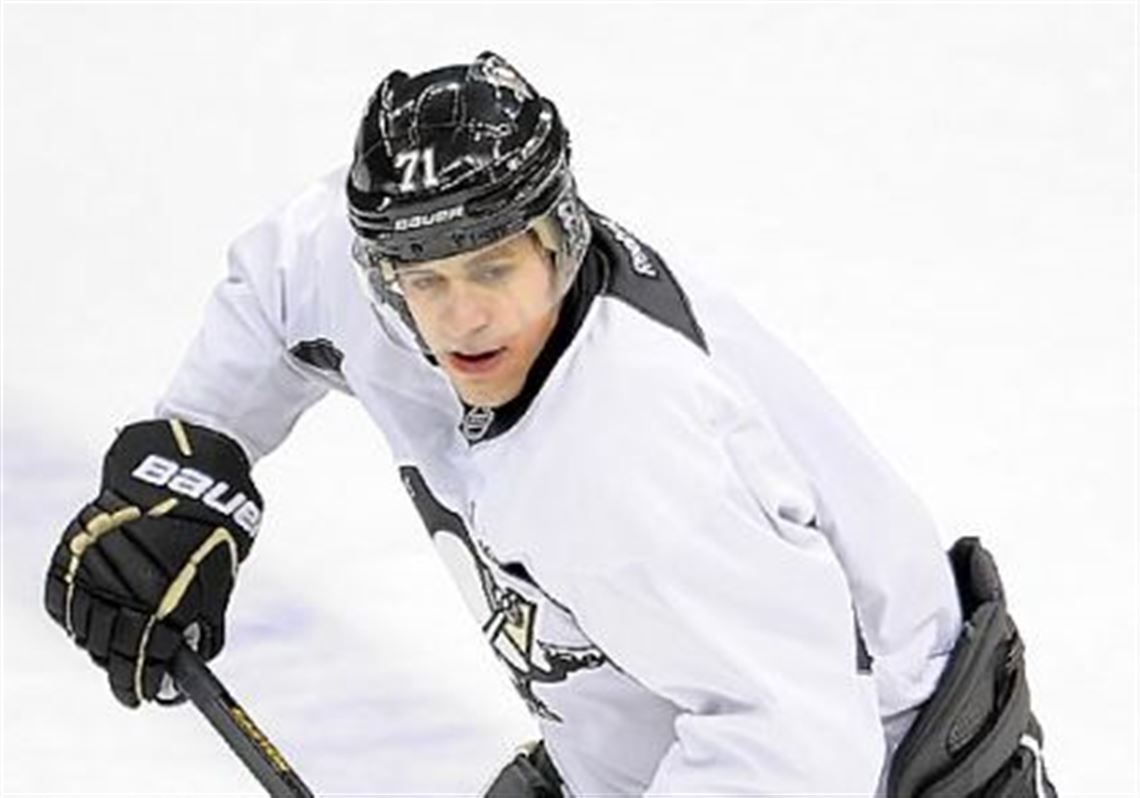 Pittsburgh Penguins Evgeni Malkin skates with his teammates for the first time since the lockout at the Consol Energy Center.