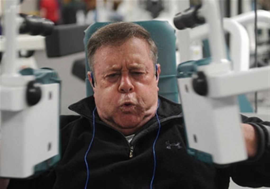Rocco Florio of Shaler works out regularly from 8 to about 9:30 p.m. at Club Julian in Ross.