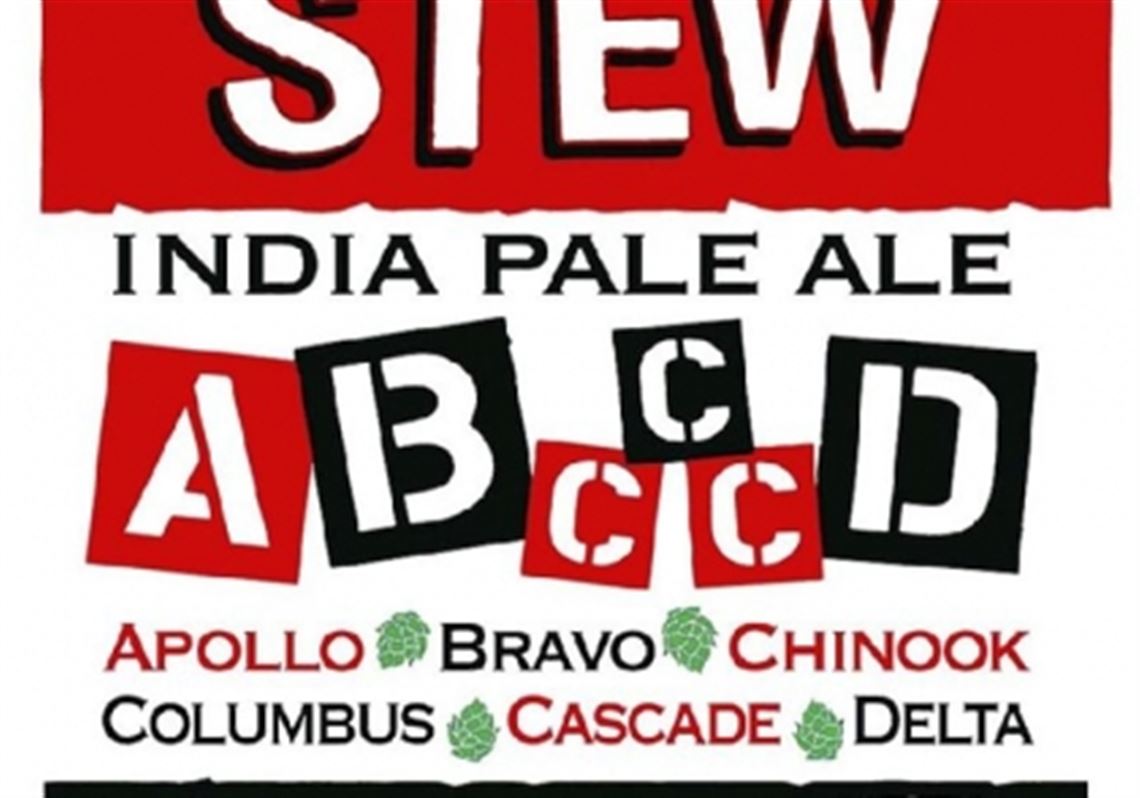 A poster for Alphabet Stew India Pale Ale, a collaboration between Erie's Lavery Brewing Co. and Full Pint Brewing Co. of North Huntingdon.