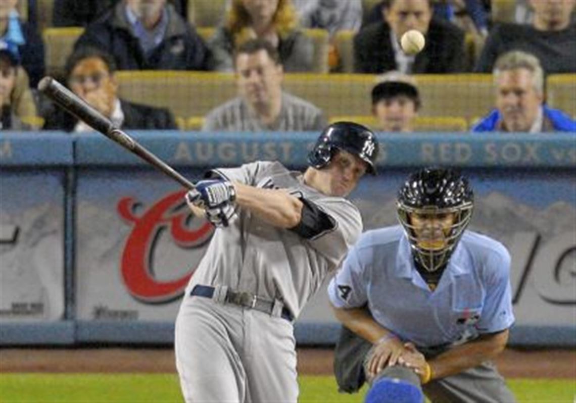 Even as the Biogenesis controversy comes to a head, Alex Rodriguez's Yankees teammates continue to battle for a wild-card playoff spot. Lyle Overbay breaks a 0-0 tie in the ninth inning Thursday in Los Angeles that propelled the Yankees to a 3-0 interleague win against the Dodgers at Dodger Stadium.