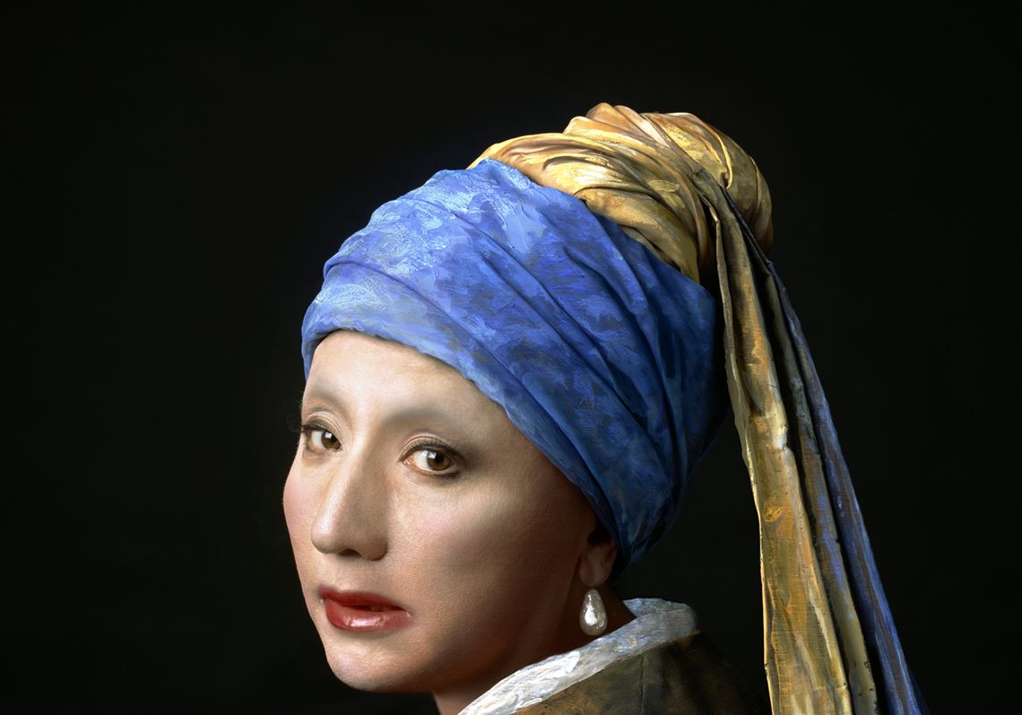 "Vermeer Study: Looking Back (Mirror)" by Yasumasa Morimura.
