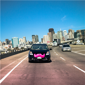 A Lyft driver is shown in this handout photo. Pittsburgh cab service has a reputation as unreliable. Internet-based ride-sharing services Lyft and Uber are trying to shake things up here.