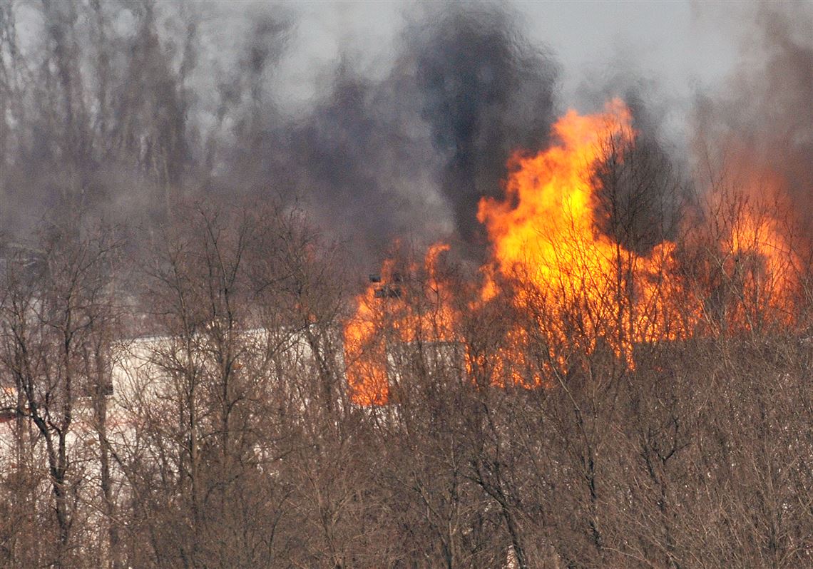 Gas fire was blasting in Greene County at Chevron well, Feb. 11, 2014. The fires were put out Saturday, Feb. 15.
