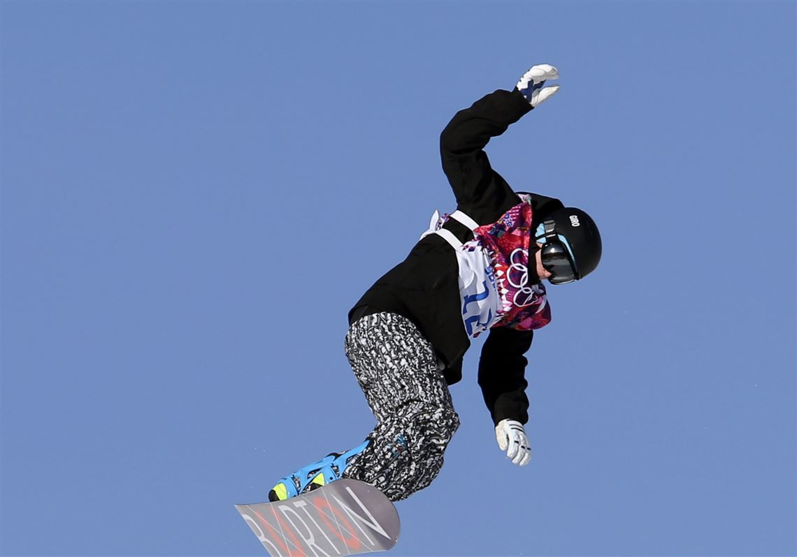 Finland's Peetu Piiroinen jumps slope style in Sochi.