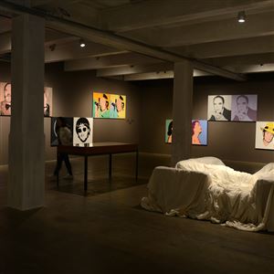 The newly remodeled portrait gallery at The Warhol Museum, part of a massive rehanging to celebrate its 20th anniversary.