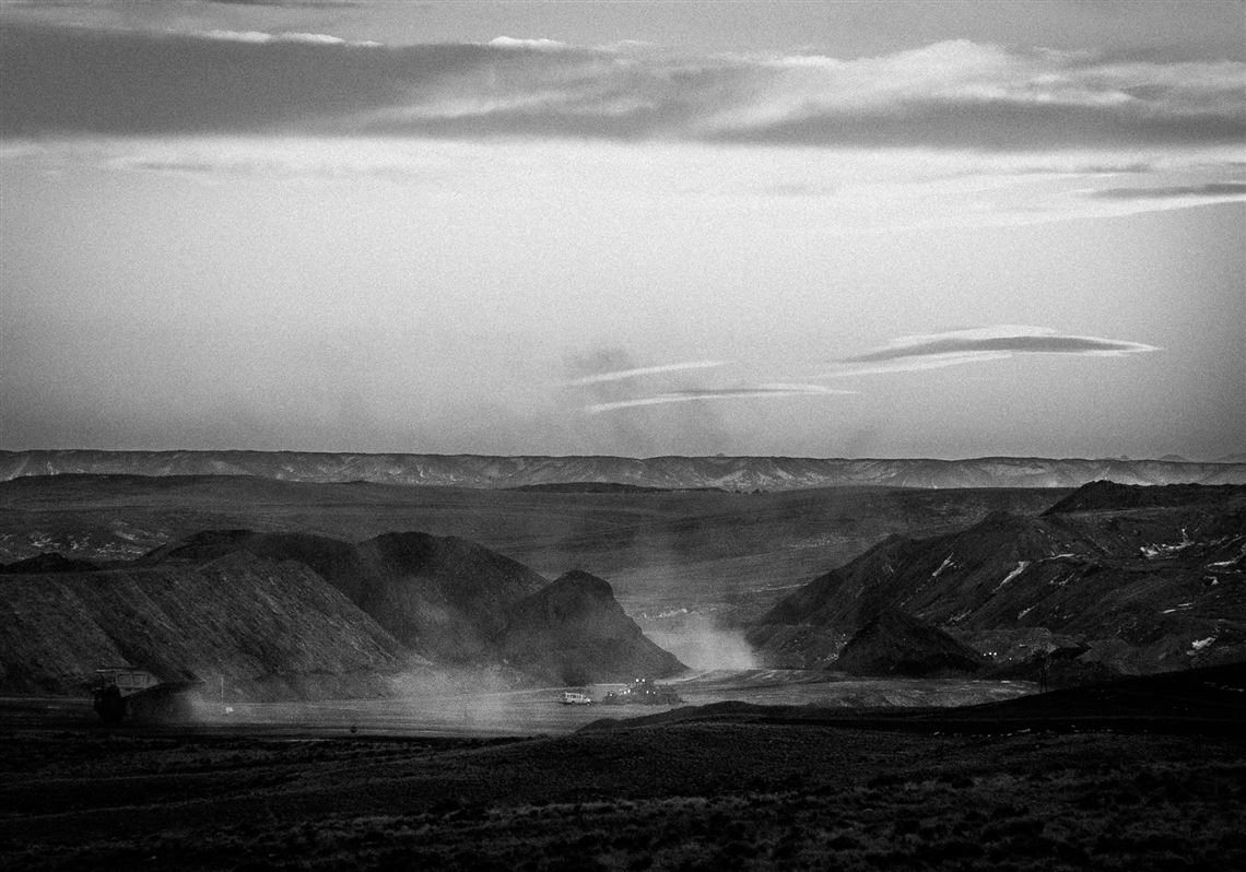 The largest open pit coal mines in the world are in the Powder River Basin in Wyoming.  The mines cover an area 60 miles long by 10 miles wide. Early in the winter of 2013 photojournalist Carlan Tapp began a 1,200-mile motorcycle trip from Wyoming to Washington along the route of coal trains carrying the black gold from its point of extraction to its proposed port of departure for the Far East. The exhibition “China Express,” 40 images from that journey, is part of this year’s Three Rivers Arts Festival.