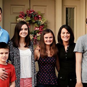 The Lund family, from left, Don, Brian (in front), Nikki, Catie, Donna and Donny, is the focus of the documentary, 