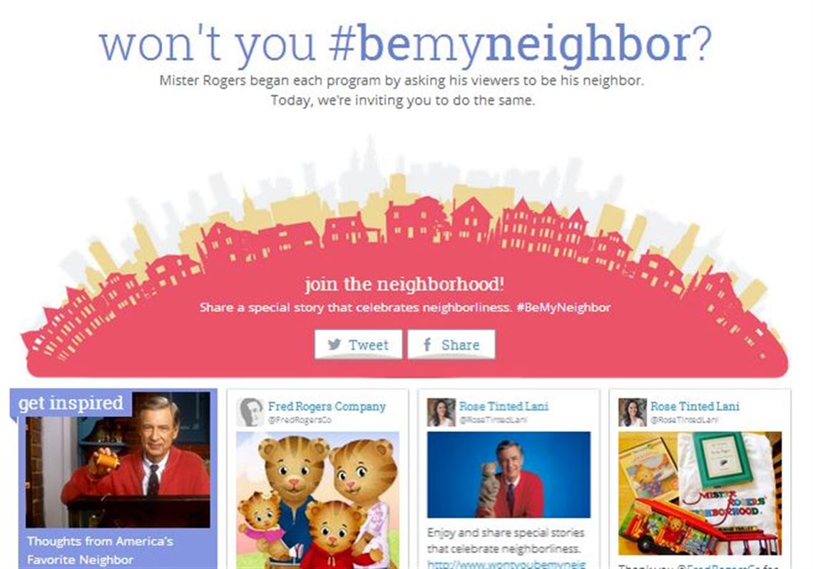 The new Won't You Be My Neighbor website. 