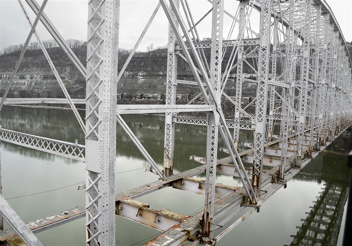 The concrete decking was removed and cuts were made in the old Hulton Bridge's structure. The bridge will be demolished on Jan. 26.