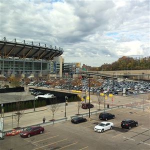Parking lots on the North Shore located near Heinz Field.