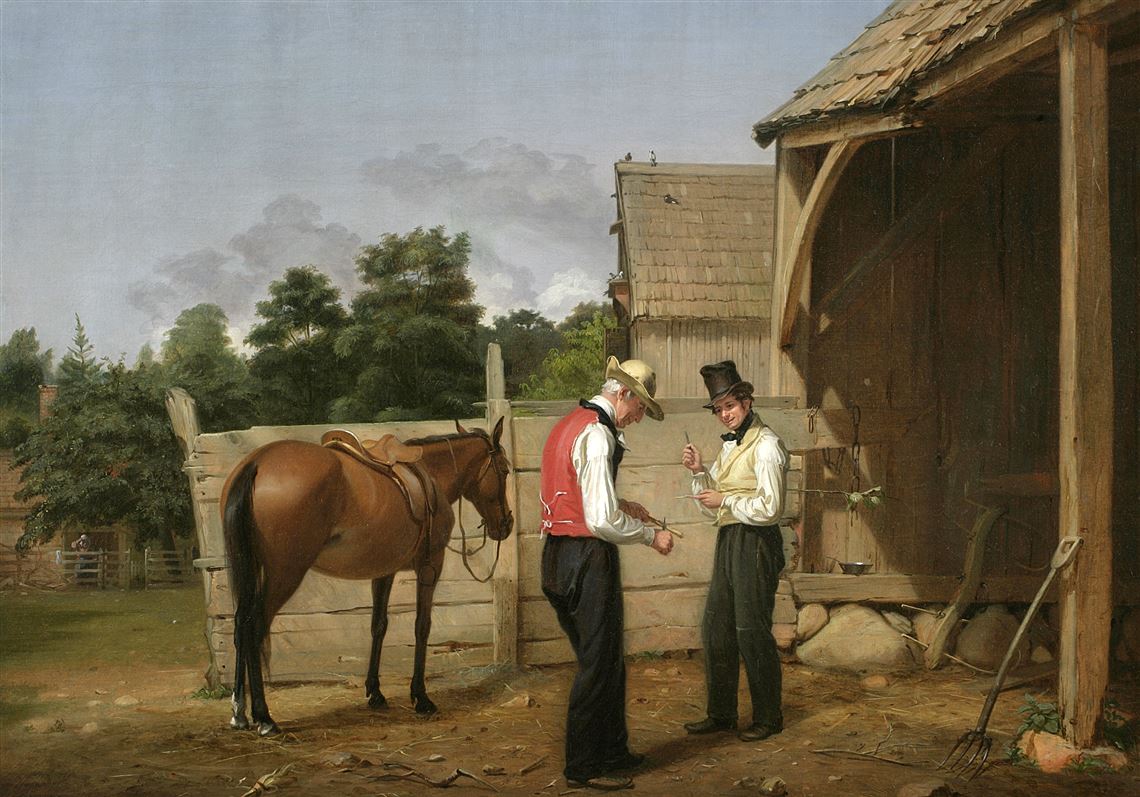 William Sidney Mount, Bargaining for a Horse (Farmers Bargaining), 1835, Oil on canvas.