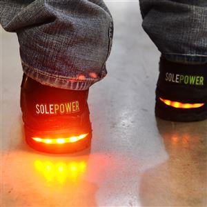 SolePower boots harness the kinetic energy produced by walking to power sensors inside the boots, including those for temperature detection, GPS, Wi-Fi and measurement units that track location and motion. 