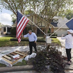 David and Patsy Hogg at their home in Houston. 
