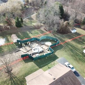 A sinkhole is fenced off in West Whiteland Township, Chester County.