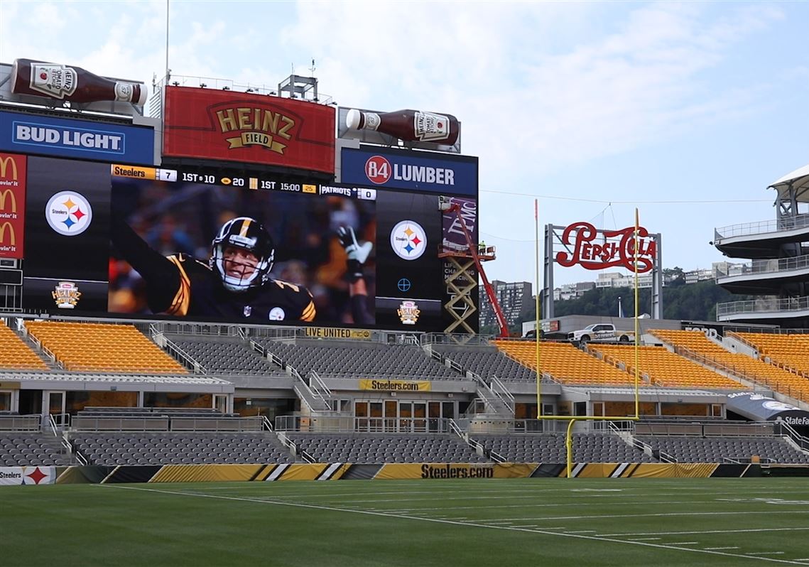 Heinz Field has new turf and an updated scoreboard. 