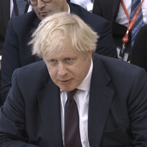 In this image taken from video, Britain's Foreign Secretary Boris Johnson gives evidence to the House of Commons Foreign Affairs Committee in London's Portcullis House on March 21, 2018.