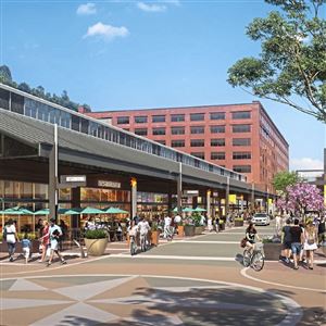 A rendering of the revitalization plan for Station Square.