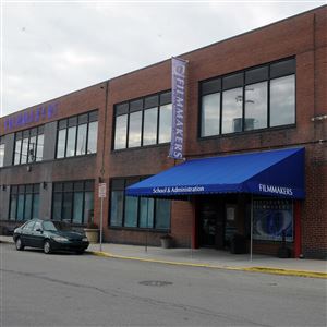 Exterior view of the Pittsburgh Filmmakers office at 477 Melwood in Oakland. 