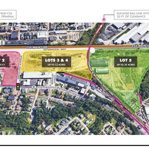 Trinity Commercial Development of Emsworth aims to redevelop a former brownfield in McKees Rocks into a shipping and transportation center. it said it has acquired the last two pieces of land needed for the project, which it is calling 