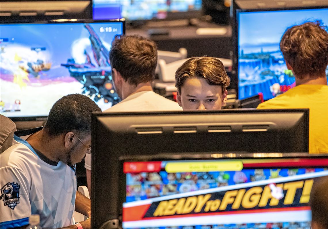 Connor Allen of Cranberry picks his character before a round of "Super Smash Bros. Ultimate" during the Steel City Showdown esports tournament in May.