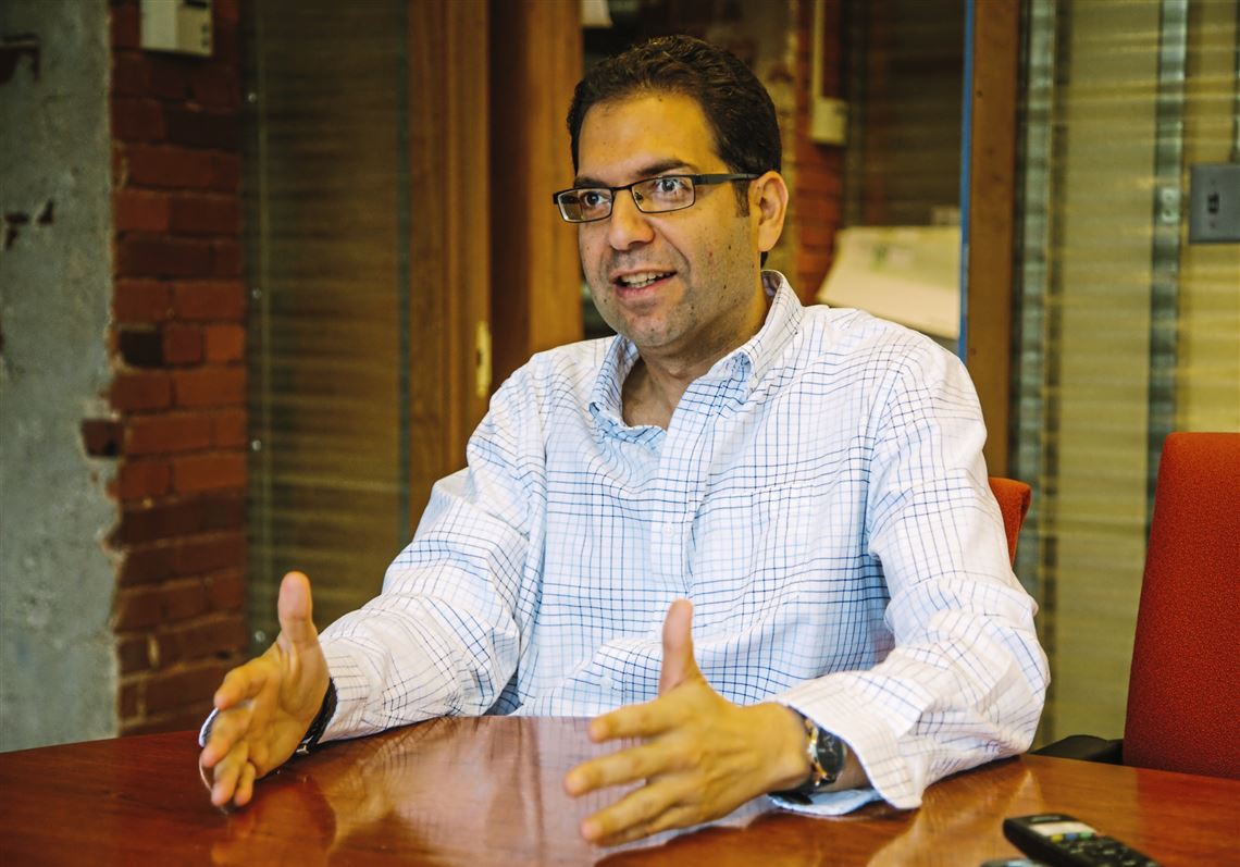 Sarjoun Skaff, chief technology officer at Bossa Nova Robotics, at the company's office in the Strip District.