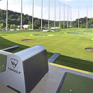 Topgolf features dozens of heated hitting bays for year-round play during a preview event Wednesday, July 11, 2018, at Topgolf in Bridgeville.  