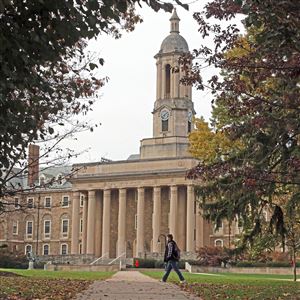 This is Old Main on the Penn State University main campus in State College, Pa. in a Nov. 9, 2017 file photo. 