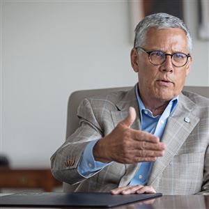 PPG Chairman and Chief Executive Michael McGarry at the company's headquarters in Downtown Pittsburgh on Thursday, June 10, 2021.  