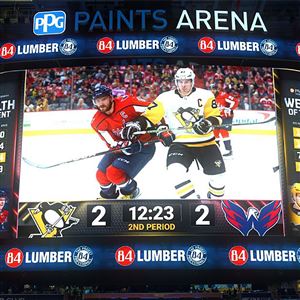 A rendering of the new main scoreboard at PPG Paints Arena. It should be in place in time for the start of the 2023-2024 hockey season.  