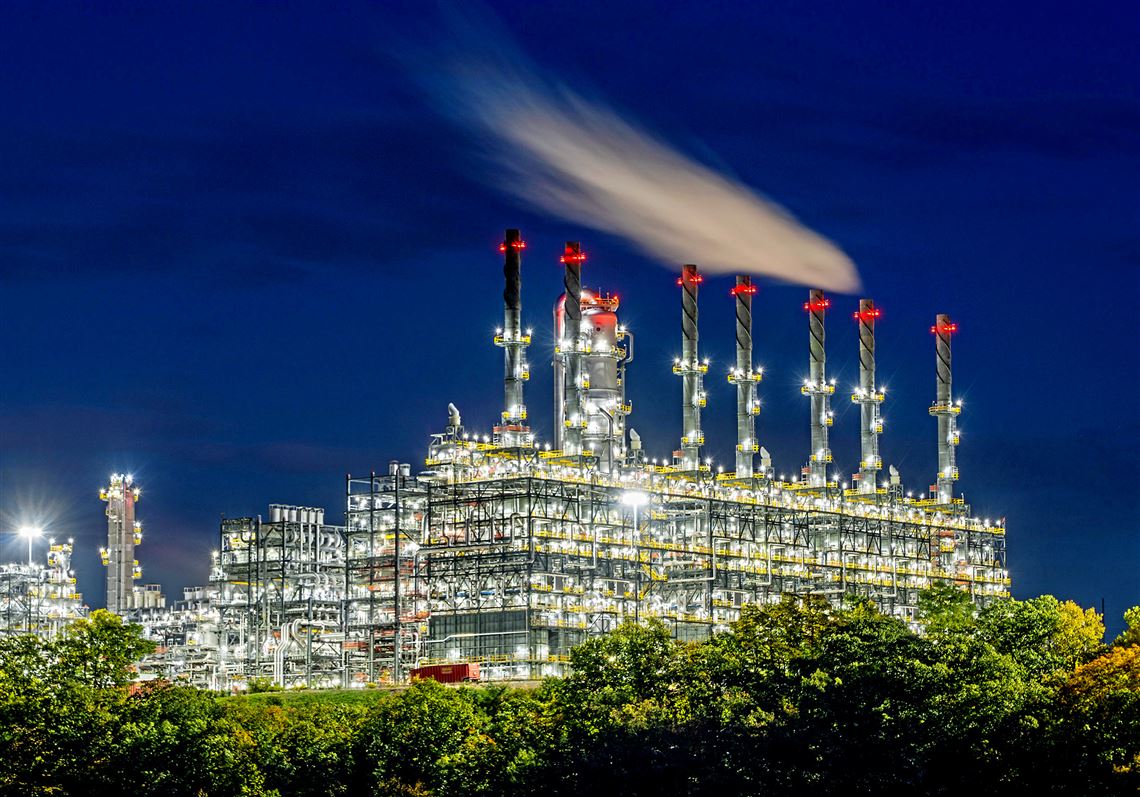 (PLEASE WITHHOLD MY BYLINE/CREDIT, BYLINE STRIKE 2022) The Shell cracker plant in Potter Township, Beaver County. 