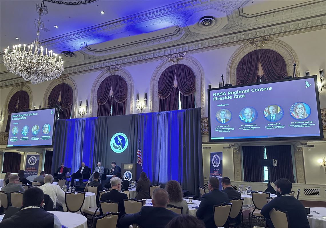 NASA center directors from Maryland, Ohio and West Virginia tout the region’s competitive strength Monday at the Keystone Space Collaborative summit while noting challenges to the sector. “We’re seeing decades low investment rates from the federal government in science and technology,” said Makenzie Lystrup, director of NASA’s Goddard Space Flight Center.