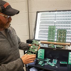 Marine veteran Brian Beyer has prioritized hiring veterans at his advanced manufacturing company Hellbender. A quarter of the staff are former service members, and there's been almost no turnover, a rarity in the space, Mr. Beyer said.