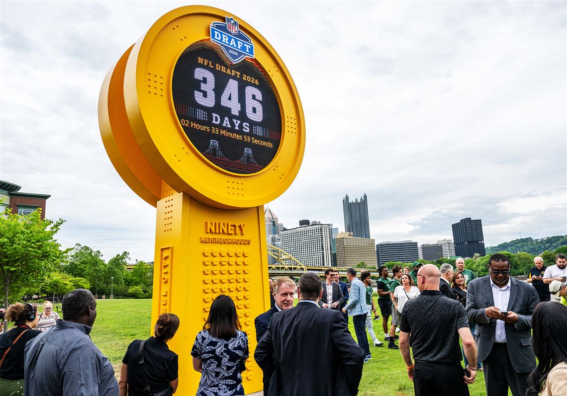 2026 NFL draft countdown clock debuts on Pittsburgh's North Shore ...