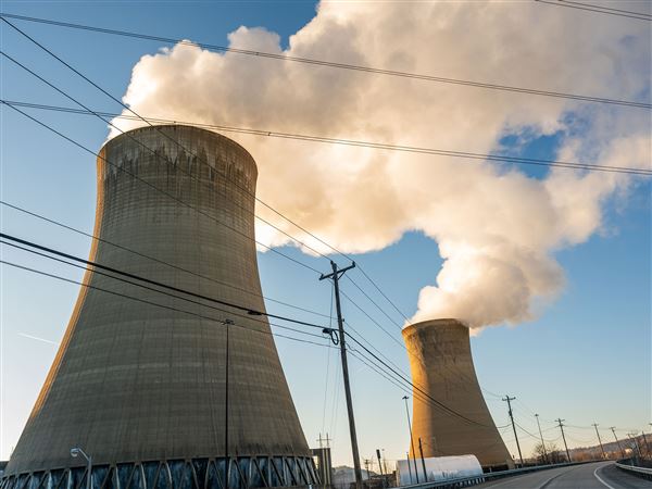 Steam flows from the cooling towers at the Beaver Valley Nuclear Power Plant in Shippingport, Beaver County, on Friday, Jan.17, 2025.  