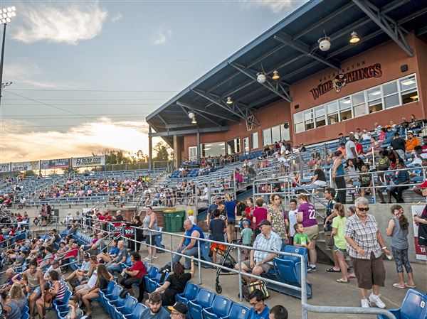 The Washington Wild Things and the Joliet Slammers play before a crowd of 1,500 people. The team offers several promotions to draw fans, including $1 beer nights and free tickets for people over 50.