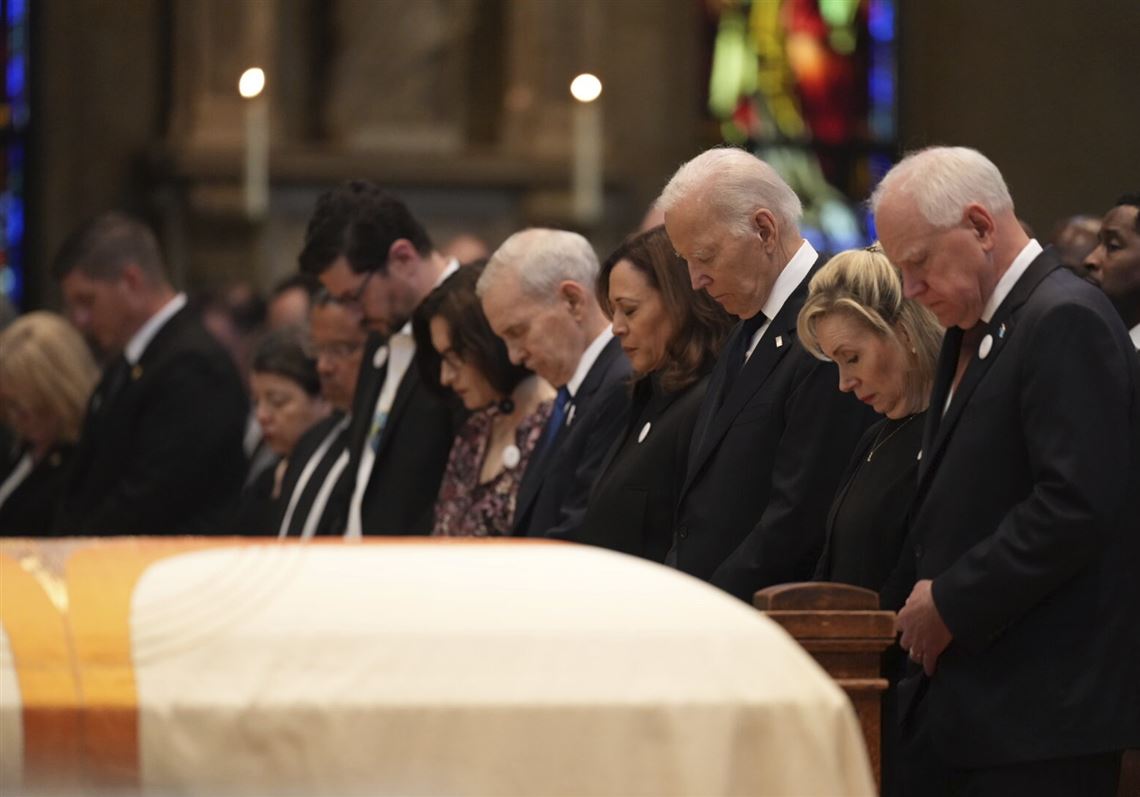 Biden, Harris and Walz attend funeral for former Minnesota House Speaker Melissa Hortman