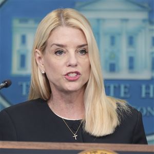 Attorney General Pam Bondi speaks to the media, Friday, June 27, 2025, in the briefing room of the White House in Washington. 