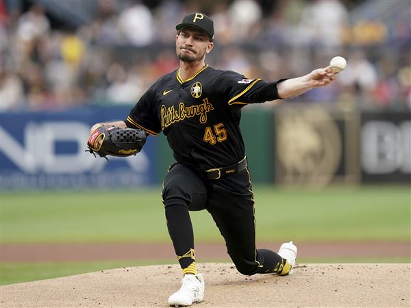 Pittsburgh Pirates pitcher Andrew Heaney delivers during the first inning of a baseball game against the Arizona Diamondbacks, Saturday, July 26, 2025, in Pittsburgh.