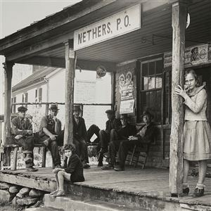 This photo provided by the Library of Congress shows people at the Nethers, Va., post office in Oct. 1935, during the Great Depression.