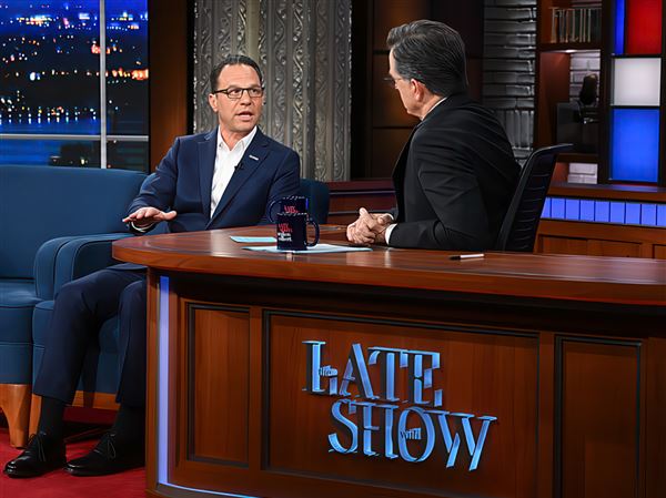 Gov. Josh Shapiro appeared on “The Late Show with Stephen Colbert” Thursday and talked a lot about Pennsylvania, President Donald Trump, and the arson attack on the governor's residence in Harrisburg in April.