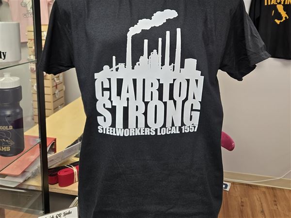 Washington County-based artist Shell DeHosse has designed a range of "Clairton Strong" shirts, hoodies and yard signs as part of a fundraiser for workers and their families impacted by the explosion Monday at the Clairton Coke Works.