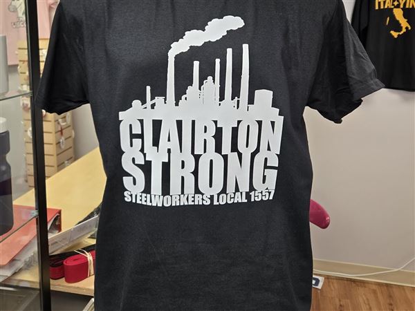 Following the explosion at Clairton Coke Works on Monday, Washington County-based artist Shell DeHosse has designed a range of "Clairton Strong" shirts, hoodies and yard signs as part of a fundraiser for workers and their families.