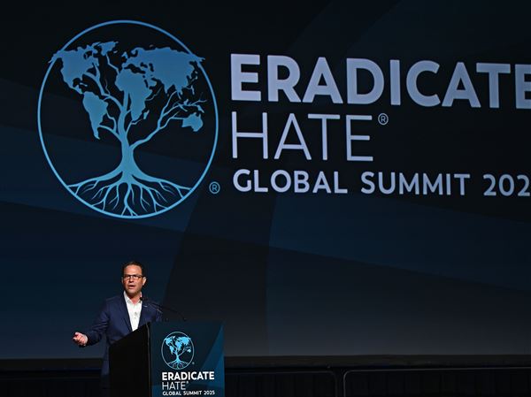 Pennsylvania Governor Josh Shapiro, a survivor of an arson attack on April 13, 2025, talks about his incident at the Eradicate Hate Summit at the David L. Lawrence Convention Center on Tuesday, Sept. 16, 2025. 